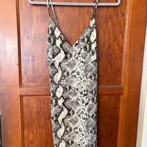 Kendall & Kylie Snakeskin Mini Dress